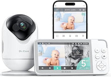 Load image into Gallery viewer, VistaView Smart WiFi Baby Monitor - 5” 1080P Split Screen &amp; 2K Camera App Control, Cry &amp; Motion Alerts, HD Night Vision, 5000mAh Battery, 2-Way Talk, Multi-User, Triple Security, 1279ft Range
