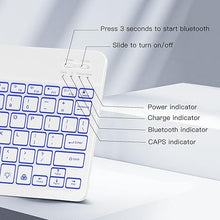 Load image into Gallery viewer, XIWMIX Ultra-Slim Wireless Bluetooth Keyboard - 7 Colors Backlit Universal Rechargeable Keyboard Compatible with iPad Pro/iPad Air/iPad 9.7/iPad 10.2/iPad Mini and Other iOS Android Windows Devices
