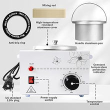 Load image into Gallery viewer, 600ML Single Wax Warmer Machine Wax Pot for Hair Removal, Professional Electric Wax Heater with Adjustable Temperature Set for Women Men with 20PCS Wooden Wax Sticks
