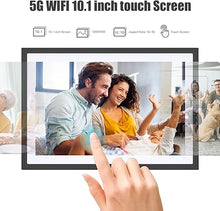Load image into Gallery viewer, 5G WFI Digital Picture Frame 10.1 Inch Smart Digital Photo Frame with 1280x800 IPS HD Touch Screen, Auto-Rotate and Slideshow, Easy Setup to Share Photos or Videos Remotely via App from Anywhere
