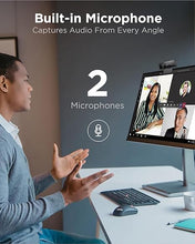 Load image into Gallery viewer, Lenovo Essential Full HD 1080P Webcam, Dual Microphone, No Driver 1.8m USB 2.0, Wide-Angle, Tilt-Control, 360-Degree Rotation, Black
