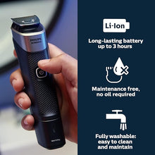 Load image into Gallery viewer, Philips Norelco Multigroom Series 5000 18 Piece, Beard Face, Hair, Body and Intimate Hair Trimmer for Men - NO BLADE OIL MG5910/49
