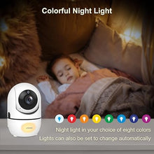 Load image into Gallery viewer, Baby Monitor with Camera and Audio, 5.5&quot; 720P HD Screen Video Baby Monitor No WiFi VOX Mode Pan-Tilt-Zoom Alarm and 1000ft Range, Night Vision Night Light Lullaby, Ideal for Baby/Elderly/Pet
