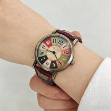 Load image into Gallery viewer, Gosasa Creative Multicolor Watch for Women Woven Strap Fashion Rainbow Pattern Women's Watches Boho Hippie Watch Casual Style Wonderful Ladies Gift
