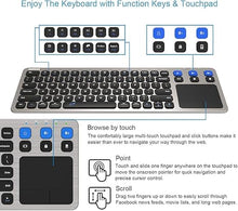 Load image into Gallery viewer, Arteck Universal 2.4G Wireless and Bluetooth Touch TV Keyboard Multi-Device with Easy Media Control and Build-in Touchpad Keyboard for Smart TV, TV Box, TV-Connected Computer, Mac, HTPC

