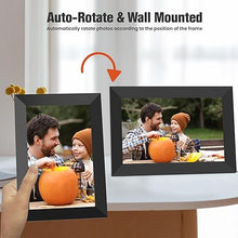 Load image into Gallery viewer, BIGASUO 10.1 Inch WiFi Digital Picture Frame, IPS HD Touch Screen Cloud Smart Photo Frames with Built-in 32GB Memory, Wall Mountable, Auto-Rotate, Share Photos Instantly from Anywhere
