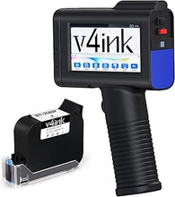 Load image into Gallery viewer, v4ink Portable Handheld Inkjet Printer BT-HH6105B2 with 0.5 Inch Print Height for QR Code Barcode Production Date Logo Serial Number Batch Coding on Plastic Carton Wood Clothes Glass Metal
