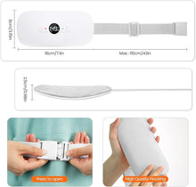 Load image into Gallery viewer, NOWWISH Heating Pad for Period Cramps Pain Relief, Portable Electric Cordless Menstrual Heating Pad Rechargeable with 6 Heat Levels and 6 Massage Modes, Christmas Gifts for Women Teen Girls, White
