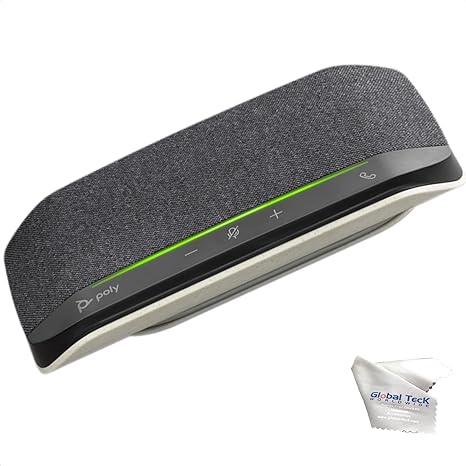 Poly Sync 10 USB (Plantronics) Smart Speaker w/Mic - Portable Speakerphone Connects to PC or Mac-Included USB-A/USB-C, Noise/Echo Reduction - Works w/Video-Zoom, Google, Webex, Rich Full Duplex Audio