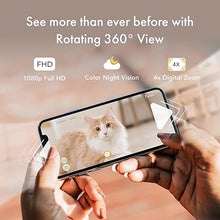 Load image into Gallery viewer, Furbo 360° Cat Camera: Home Security Camera with Meowing Alerts, Rotating Pet Treat Camera with Phone App, Smart Home Indoor Kitty Cam with 2-Way Speaker and Night Vision (No Subscription Required)
