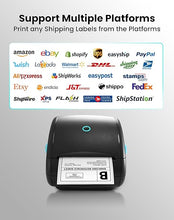 Load image into Gallery viewer, Shipping Label Printer Bluetooth - Thermal Shipping Label Printer Prints Clearly and Easy to Connect, Shipping Label Printer 4x6 for Small Business, Compatible with Amazon Etsy UPS USPS
