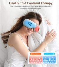 Load image into Gallery viewer, Eye Massager with Heat and Cooling for Migraines, Reducing Dry Eyes, Puffy Eyes and Eyestrain - Heated Eye Massager Mask Massage Eyes and Temples for Relaxation - Ideal Gift for Women and Men
