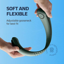 Load image into Gallery viewer, Portable Neck Fan - 3 Speed Rechargeable Bladeless Neck Fan, Adjustable Personal Green Neck Fan For Women &amp; Men Modern Design, Great Cooling Fan For Travel, Outdoors &amp; Sports
