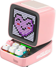 Load image into Gallery viewer, Divoom Ditoo Retro Pixel Art Game Bluetooth Speaker with 16X16 LED App Controlled Front Screen (Pink)
