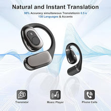 Load image into Gallery viewer, Translation Earbuds Real Time, 3-in-1 Language Translator Earbuds, 138 Languages &amp; Accents Translation Device, Play Music Over-Ear Wireless Translation Headphones for Travel Business
