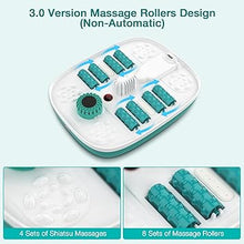 Load image into Gallery viewer, HOSPAN Collapsible Foot Spa with Heat, Bubble, Red Light, and Temperature Control, Foot Bath Massager with 8 Shiatsu Massage Rollers, Pedicure Foot Spa for Relaxation - FS01A
