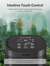 Load image into Gallery viewer, 1500W Space Heaters for Indoor Use, Portable Electric Heater with ECO Mode, 59-95°F Digital Thermostat, Child Lock, 24H Timer, Small Space Heater for Bedroom Office Living Room
