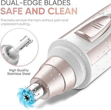 Load image into Gallery viewer, Ear and Nose Hair Trimmer Clipper - 2024 Professional Painless Eyebrow &amp; Facial Hair Trimmer for Men Women, Battery-Operated Trimmer with IPX7 Waterproof, Dual Edge Blades for Easy Cleansing Pink
