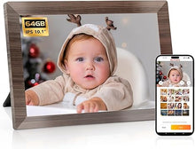 Load image into Gallery viewer, 10.1 WiFi Digital Picture Frame, IPS Touch Screen Smart Cloud Digital Photo Frame with 64GB Storage, Wall Mountable, Auto-Rotate, Motion Sensor, Share Photos via Biuframe App
