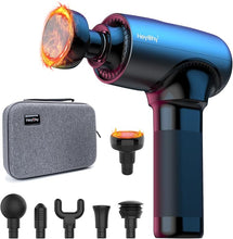 Load image into Gallery viewer, Deep Tissue Massage Gun with Heated Head, Handheld Muscle Massage Gun with Carry Case, Electric Muscle Massage Gun with 6 Replacements for Athletes Home Gym Christmas Gift, FSA and HSA Eligible
