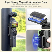 Load image into Gallery viewer, Magnetic Mount Stand Compatible with DJI Osmo Pocket 3, Upgraded Pocket3 Accessories Adapter Clamp Magnet Suction Case Holder on Desktop, Vertical Surface, 180° Adjustable Handle, Black
