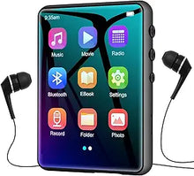 Load image into Gallery viewer, 64GB MP3 Player with Bluetooth5.3, 2.4-Inch HD Full Touch Screen, Portable Lossless Sound Music Player with HD Speaker, mp3 with FM Radio Recording e-Book, Record, Earphone Included
