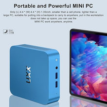 Load image into Gallery viewer, Mini PC, N5095 Desktop Computer, 8GB DDR4X RAM/256GB M.2 2280 SSD+Expandable M.2 2242 SSD+M.2 WiFi, 4K Triple Display with Mouse/USB/BT/LAN/HD/Type-C/Metal Frame, Blue
