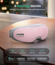 Load image into Gallery viewer, Eye Massager - Christmas Birthday Gifts for Women Men, Heated Eye Massager for Migraines, Relaxation Gifts for Women, Gifts for Mom, Reduce Eye Strain Dry Eye Migraine Relief(Pink)
