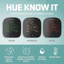 Load image into Gallery viewer, Guardian Technologies Smart Air Quality Monitor, Displays PM 2.5 Levels, Humidity, Temperature Indoor and Outdoor and VOCs in Real Time, App Controlled, Alexa and Google Enabled, Black/White, AQM101
