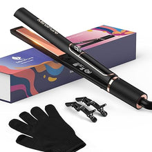Load image into Gallery viewer, MiroPure Flat Iron Hair Straightener, 1 Inch Titanium Plates Hair Straightener with 15S Heat-up, Professional MCH Ceramic Negative Ion Hair Iron Dual Voltage for Women Hair with Auto Shut-Off
