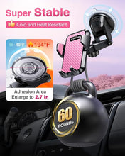 Load image into Gallery viewer, VANMASS 2024?Strongest Suction &amp; Military-Grade? Car Phone Mount ?Patent &amp; Safety?Ultimate Cell Phone Holder Handsfree Stand for Dash Windshield Vent for iPhone 16 15 Pro Max 14 Android &amp; Truck, Pink
