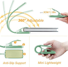 Load image into Gallery viewer, Gritin 9 LED Rechargeable Book Light for Reading in Bed - Eye Caring 3 Color Temperatures,Stepless Dimming Brightness,80 Hrs Runtime Small Lightweight Clip On Book Reading Light -Cyan
