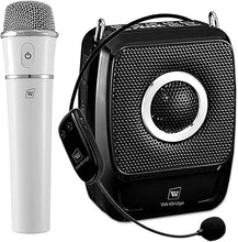 Load image into Gallery viewer, Voice Amplifier with Dual Professional Microphones Wireless-25W Portable Microphone and Speaker Pa System, Bluetooth Speaker with Microphone Megaphone for Teachers Outdoor Indoor ect
