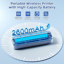 Load image into Gallery viewer, Phomemo M834 Ultra Portable Printer,(Upgraded) Wireless Bluetooth Thermal Printer 8.5&quot; x 11&quot;&amp;A4, Compatible with iOS, Android &amp; PC, Inkless Printer for Travel, Office, School,Home
