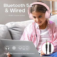 Load image into Gallery viewer, Tribit Kids Headphones Wired with Microphone, Starlet01 Safe Sound Tech 85/94dBA Volume Limited, SharePair, HiFi Stereo Foldable Over-Ear Headphones for Kids for School/Travel/iPad/Kindle/Switch
