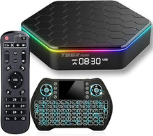 Load image into Gallery viewer, 2024 Android TV Box 12.0 4GB RAM 64GB ROM 6K 4K Wi-Fi 6 TV Box Android, T95Z Plus Android TV Box H618 Chip Support Dual-WiFi 2.4G/5G Android Box 3D HDR10+ Bluetooth 5.0 USB with Mini Wireless Keyboard
