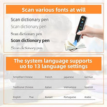 Load image into Gallery viewer, Translation Pen, OCR Digital Reading Pen with 112 Language, Translation Device with 3.69 Inch Touch Screen, Smart Pen for Instant Voice Translator for Study, Travel, Business
