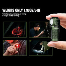 Load image into Gallery viewer, OLIGHT Perun 2 Mini Headlamp 1100 Lumens LED Head Flashlight, Rechargeable Headlight with Red Light Option, Great for Working, Hiking, Camping and Climbing (OD Green Cool Whtie Light: 5700~6700K)
