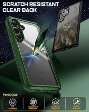 Load image into Gallery viewer, Poetic Guardian Case for Samsung Galaxy S25+ Plus 5G 6.7 "(2025) [20 FT Mil-Grade Drop Tested], Built-in Screen Protector [Work with Fingerprint ID], Full Body Rugged Shockproof Case, Green/Clear
