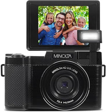 Load image into Gallery viewer, Minolta MND30 30 MP / 2.7K Ultra HD Digital Camera (Black)
