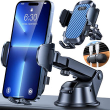 Load image into Gallery viewer, HTU 2024 Best Car Phone Holder Mount ?80+LBS Strongest Suction &amp; Military 5-in-1? Universal Upgraded Dashboard Windshield Vent Truck Stand for iPhone 16 15 14 Android?Patent &amp; Safety Certs?, Blue
