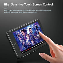 Load image into Gallery viewer, 80GB MP3 Player with Bluetooth 5.1,2.8&#39;&#39; Full Touch Screen MP4 Player with Speaker,Portable HiFi Lossless Sound MP3 Player with FM Radio,Voice Recorder,E-Book,Armband,Support up to 128GB
