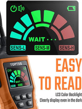 Load image into Gallery viewer, PT520A Natural Gas Detector, Gas Leak Detector with 17-Inch Gooseneck, Locating The Source of Propane, Natural Gas, and Combustible Gas Leak for Home and RV (Includes Battery x3) - Orange
