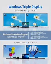 Load image into Gallery viewer, Mini USB C Docking Station Dual HDMI Monitor, FORIDA USB-C Hub, Dual 4K HDMI USB C to USB Adapter, 1 Gbps Ethernet, 100W Power Delivery, Micro SD Card Reader for MacBook Pro, Dell,XPS (Dual HDMI)

