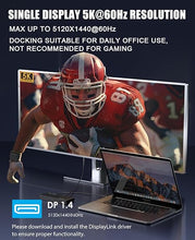 Load image into Gallery viewer, WAVLINK USB 3.0 and USB-C Dual 4K Display Universal Laptop Docking Station with DisplayPort and HDMI Docking Staion Dual Monitor for Mac, Windows(2 HDMI, 2 DP, Gigabit Ethernet, 6 USB 3.0, Audio)
