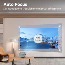 Load image into Gallery viewer, Auto Foucus Projector with WIFI &amp; Bluetooth, 4K support, Native 1080P, Screen Adjustable, 180° rotatable Stand, 3D Stereo Sound &amp; Auto Keystone Video Projector, Compatible with TV Stick/HDMI/USB
