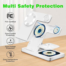 Load image into Gallery viewer, Magnetic 3 in 1 Wireless Charging Station for Magsafe iPhone 12-16 Series, Charging Station for Multiple Devices, Mag-Safe Wireless Charger Stand for Apple Watch 2-10 Series/SE/Ultra &amp; AirPods 3/2/Pro
