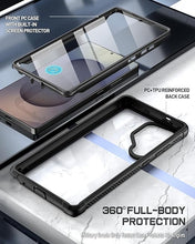 Load image into Gallery viewer, Poetic Guardian Case for Samsung Galaxy S25 Ultra 5G 6.9" (2025) [20 FT Mil-Grade Drop Tested], Built-in Screen Protector [Work with Fingerprint ID], Full Body Rugged Shockproof Case, Black/Clear
