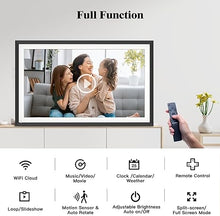 Load image into Gallery viewer, WiFi PWOSUN Digital Picture Frame - Large 15.6-inch Digital Photo Frame with FHD Touchscreen, Dual-WiFi Smart Frames, 32GB, Unlimited Cloud Storage, Share Photos &amp; Videos via APP/Email, Auto-Rotate
