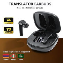 Load image into Gallery viewer, Language Translator Earbuds, 144 Languages Real-time Translation Device with Two Way Bluetooth Online Voice Translation, High Accuracy, Noise Reduction and Fast Reaction(Deep Black)
